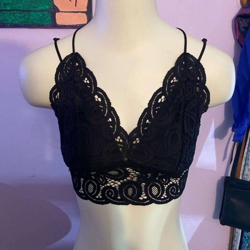 PINK Strappy Lace Bralette